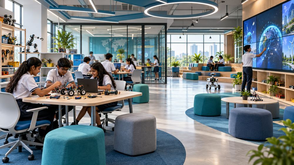 Future Learning Campus school interior design look